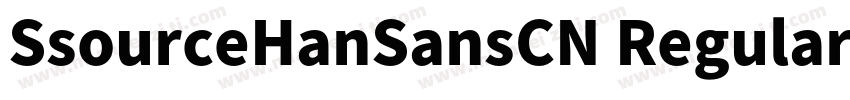 SsourceHanSansCN Regular字体转换